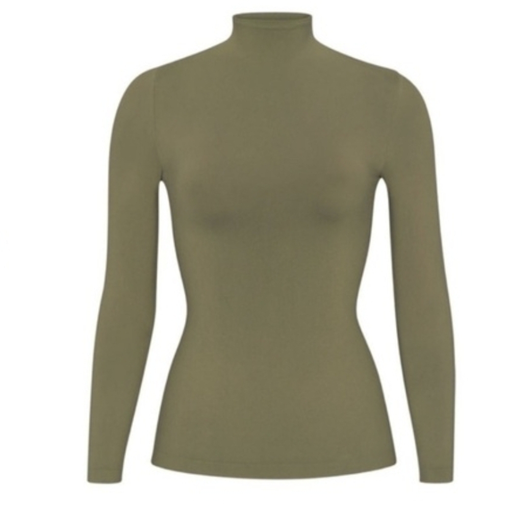 SKIMS Soft Smoothing Seamless Turtleneck NEW Desert 3X